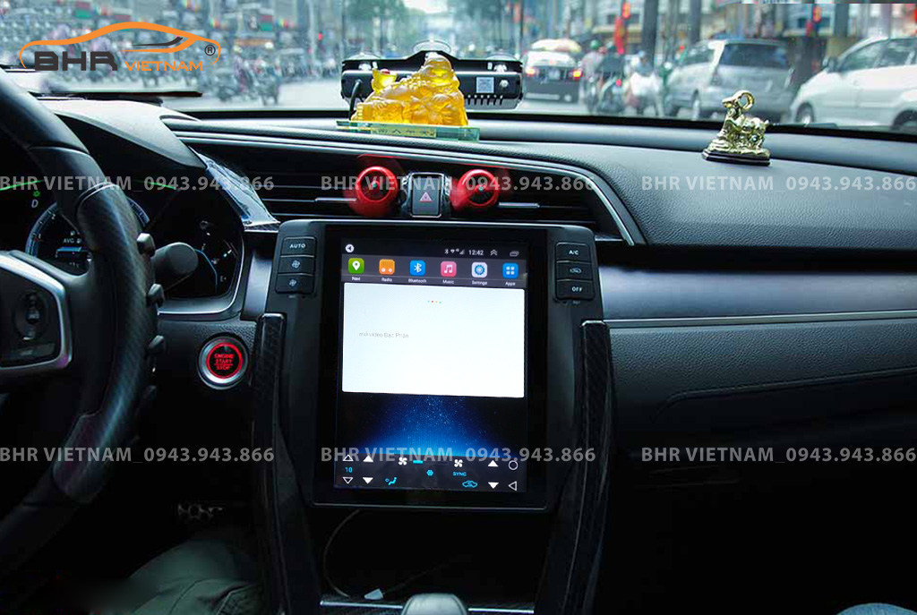 Điều khiển bằng giọng nói màn hình DVD Tesla Honda Civic 2012 - 2016