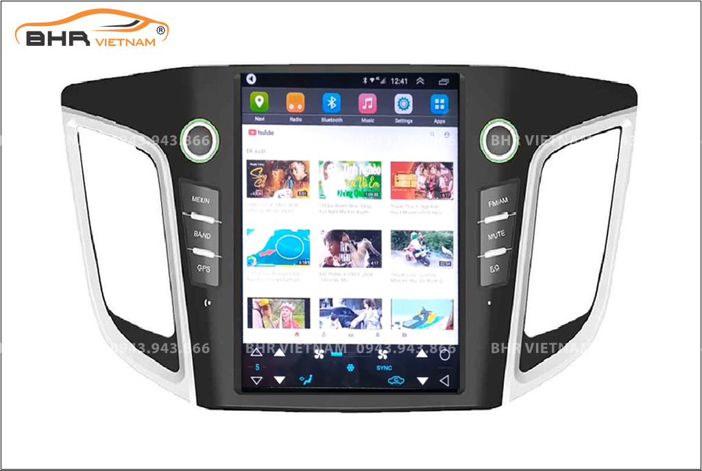 Giải trí Youtube, xem phim sống động trên màn hình DVD Tesla Hyundai Creta 2014 - nay