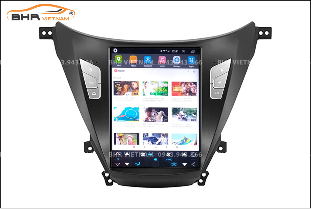 Giải trí Youtube, xem phim sống động trên màn hình DVD Tesla Hyundai Elantra 2011 - 2015