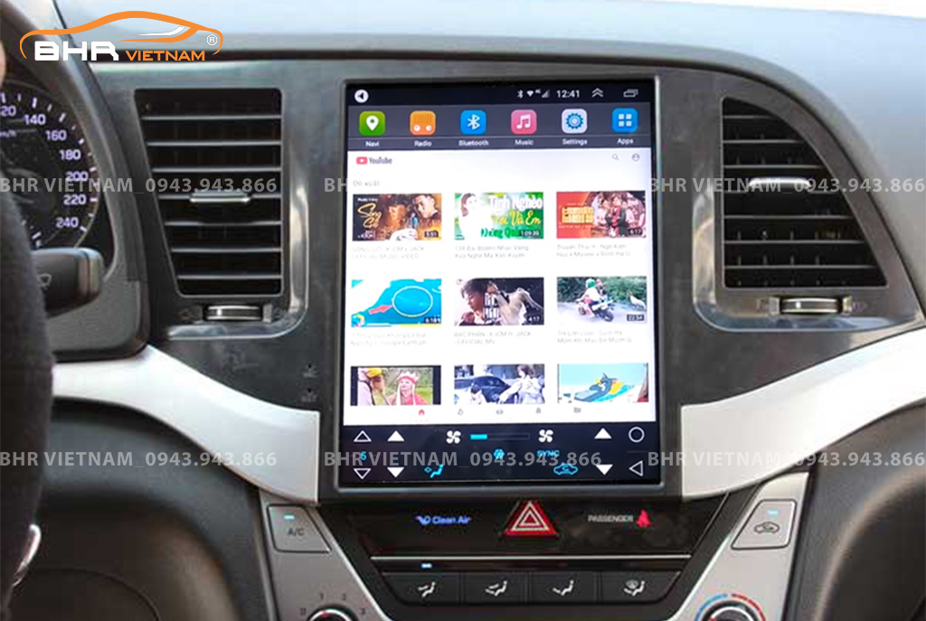 Giải trí Youtube, xem phim sống động trên màn hình DVD Tesla Hyundai Elantra 2015 - 2017