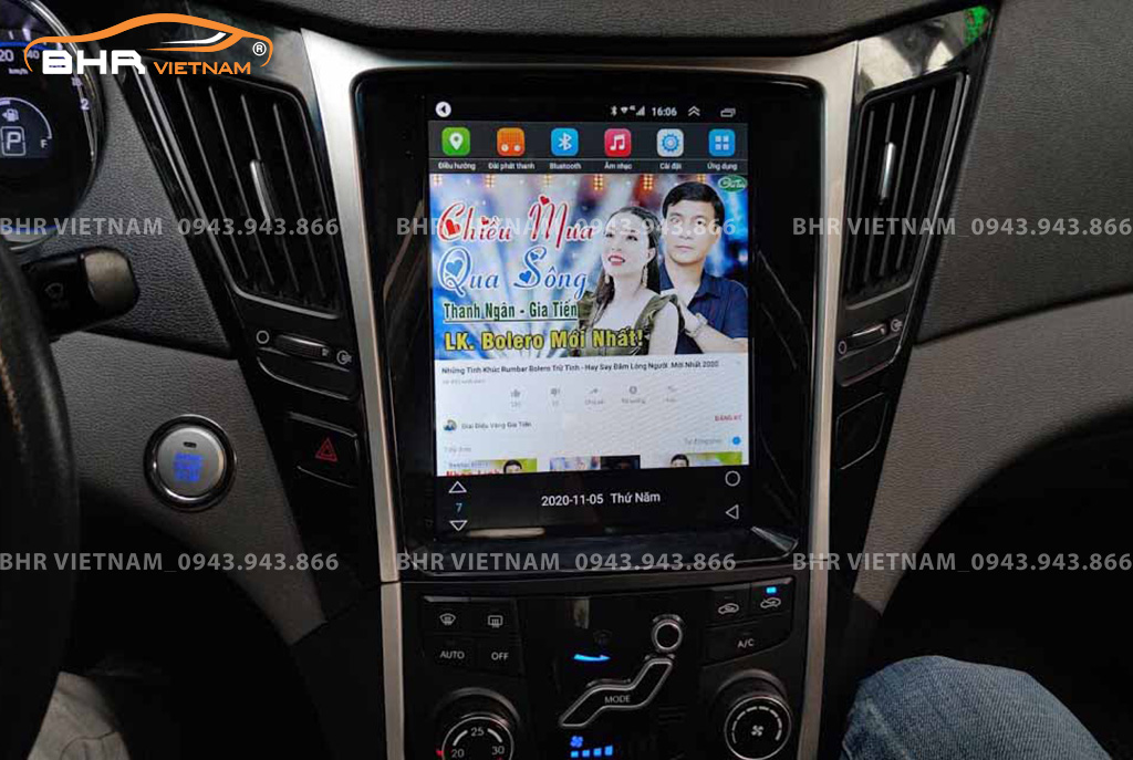 Giải trí Youtube, xem phim sống động trên màn hình DVD Tesla Hyundai Sonata 2009 - 2016