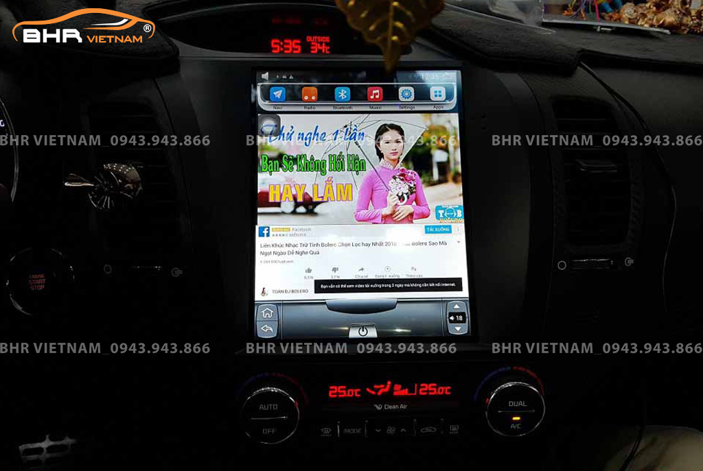  Giải trí Youtube, xem phim sống động trên màn hình DVD Tesla Kia Cerato 2013 - 2018