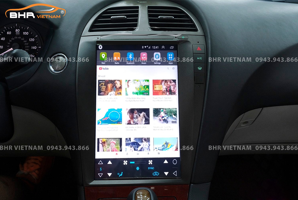 Giải trí Youtube, xem phim sống động trên màn hình DVD Tesla Lexus ES250, ES350 2005 - 2011