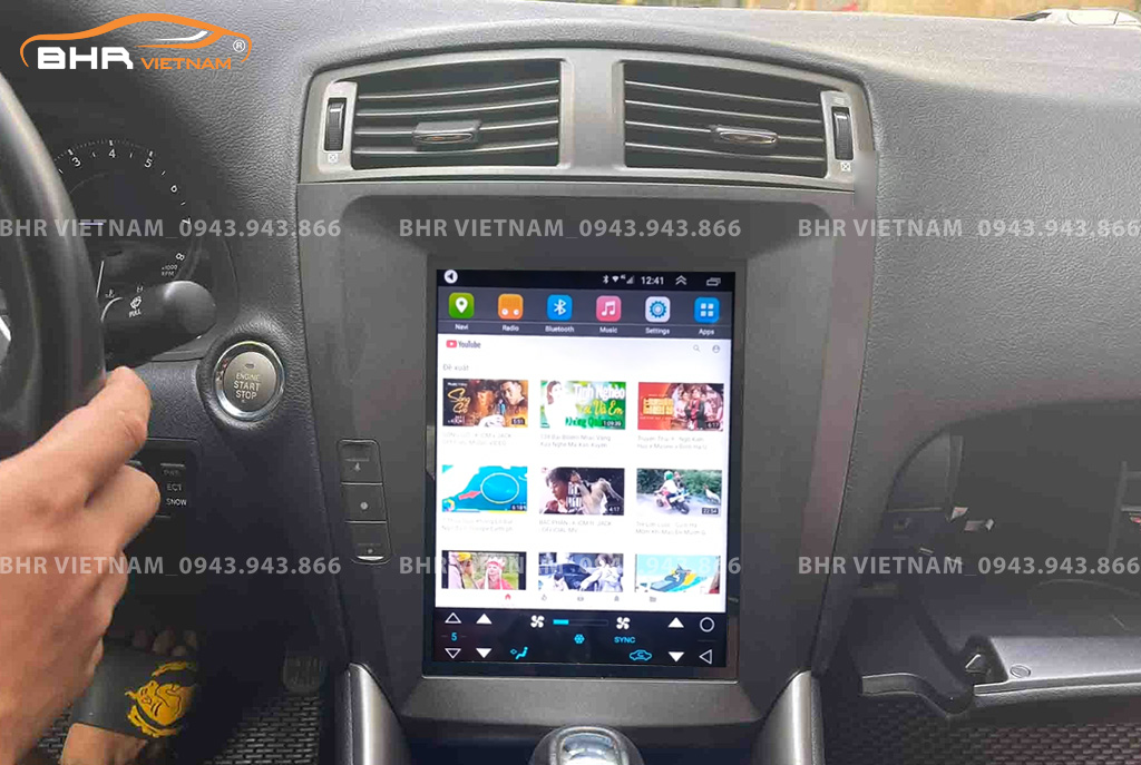 Giải trí Youtube, xem phim sống động trên màn hình DVD Tesla Lexus IS250 2005 - 2011