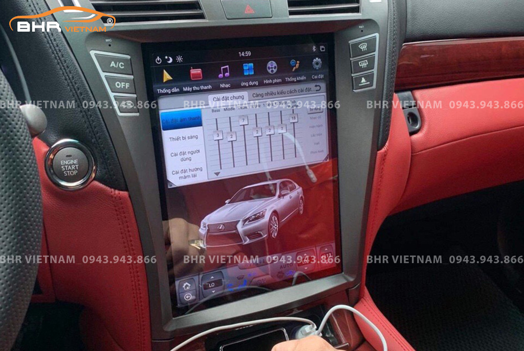 Kết nối điện thoại trên màn hình DVD Android Tesla Lexus LS460, LS460L, LS600h 2006 - 2012