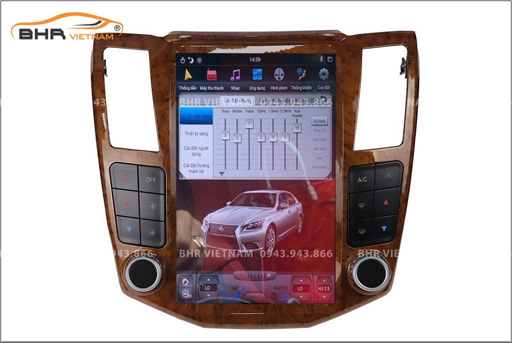 Kết nối điện thoại trên màn hình DVD Android Tesla Lexus RX330, RX350 2003 - 2007