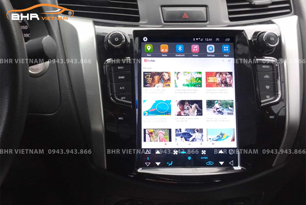 Giải trí Youtube, xem phim sống động trên màn hình DVD Tesla Nissan Navara 2015 - 2020