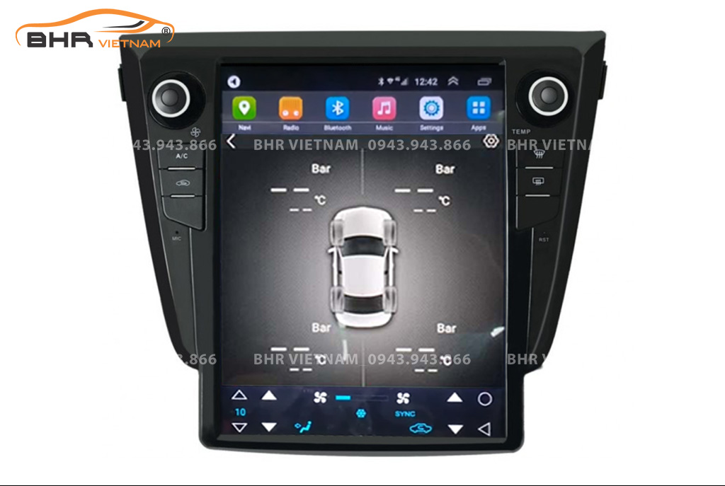 Màn hình DVD Tesla Nissan X-Trail 2017 - nay tích hợp cảm biến áp suất lốp