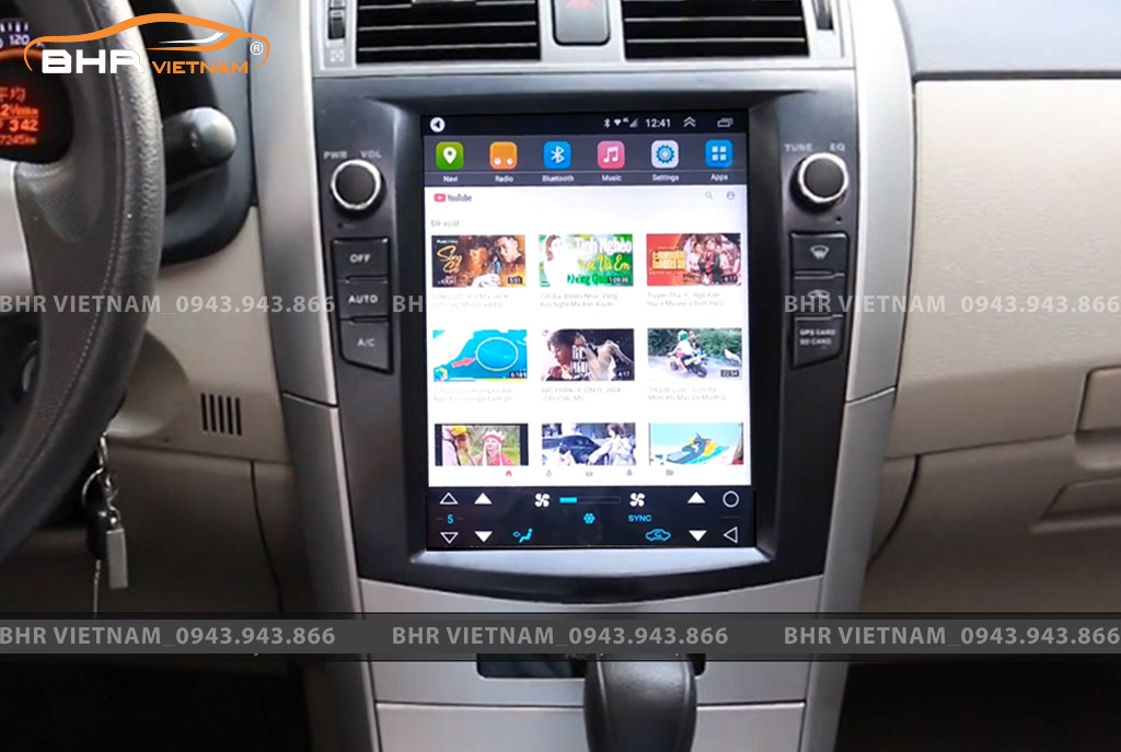 Giải trí Youtube, xem phim sống động trên màn hình DVD Tesla Toyota Altis 2008 - 2013