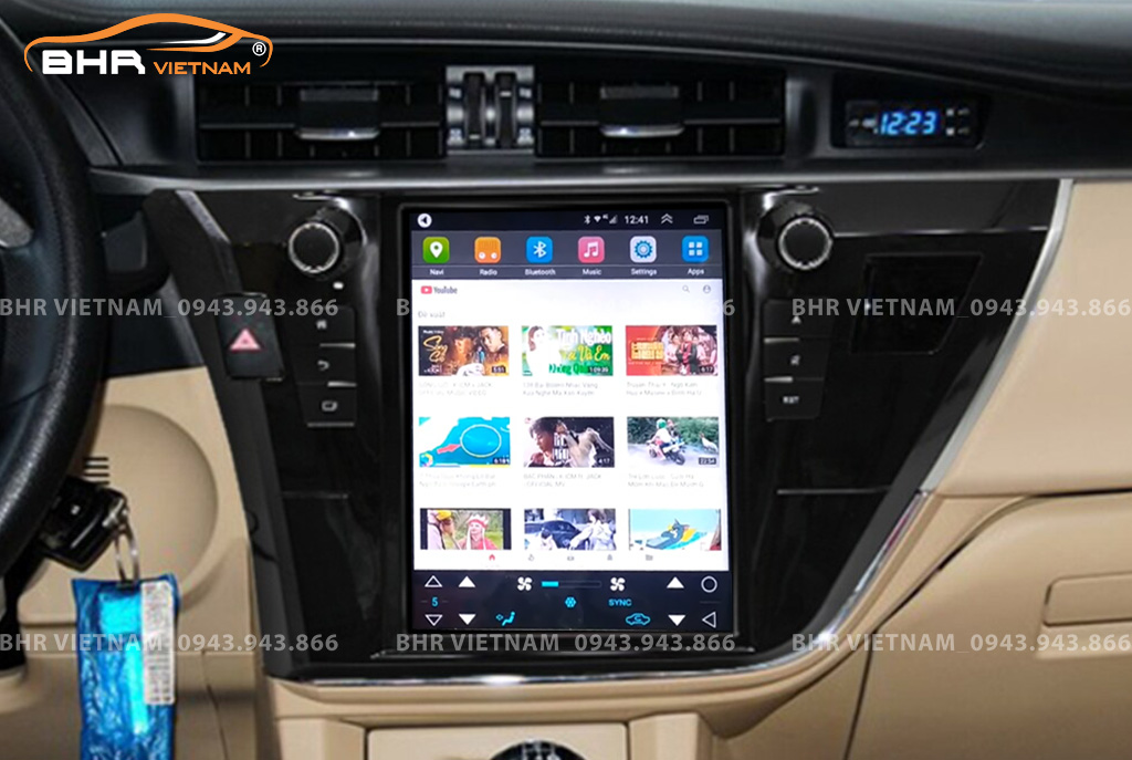Giải trí Youtube, xem phim sống động trên màn hình DVD Tesla Toyota Altis 2014 - 2017