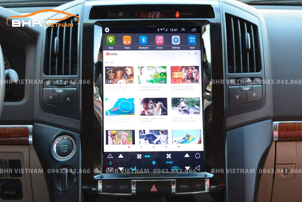 Giải trí Youtube, xem phim sống động trên màn hình DVD Tesla Toyota Land Cruiser 2008 - 2015