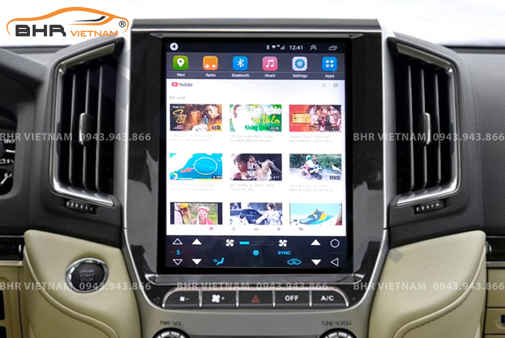 Giải trí Youtube, xem phim sống động trên màn hình DVD Tesla Toyota Land Cruiser 2016 - 2020