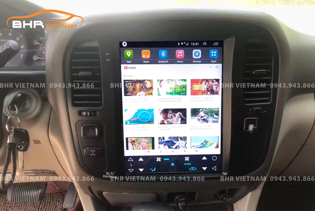 Giải trí Youtube, xem phim sống động trên màn hình DVD Tesla Toyota Land Cruiser 1998 - 2007