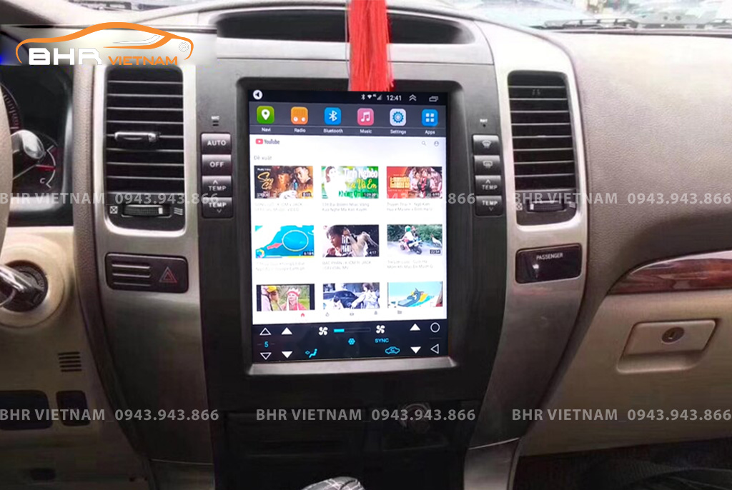 Giải trí Youtube, xem phim sống động trên màn hình DVD Tesla Toyota Prado 2002 - 2009