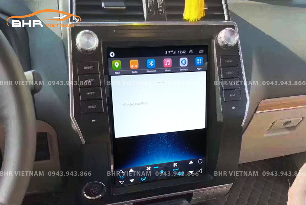 Điều khiển bằng giọng nói màn hình DVD Tesla Toyota Prado 2018 - nay