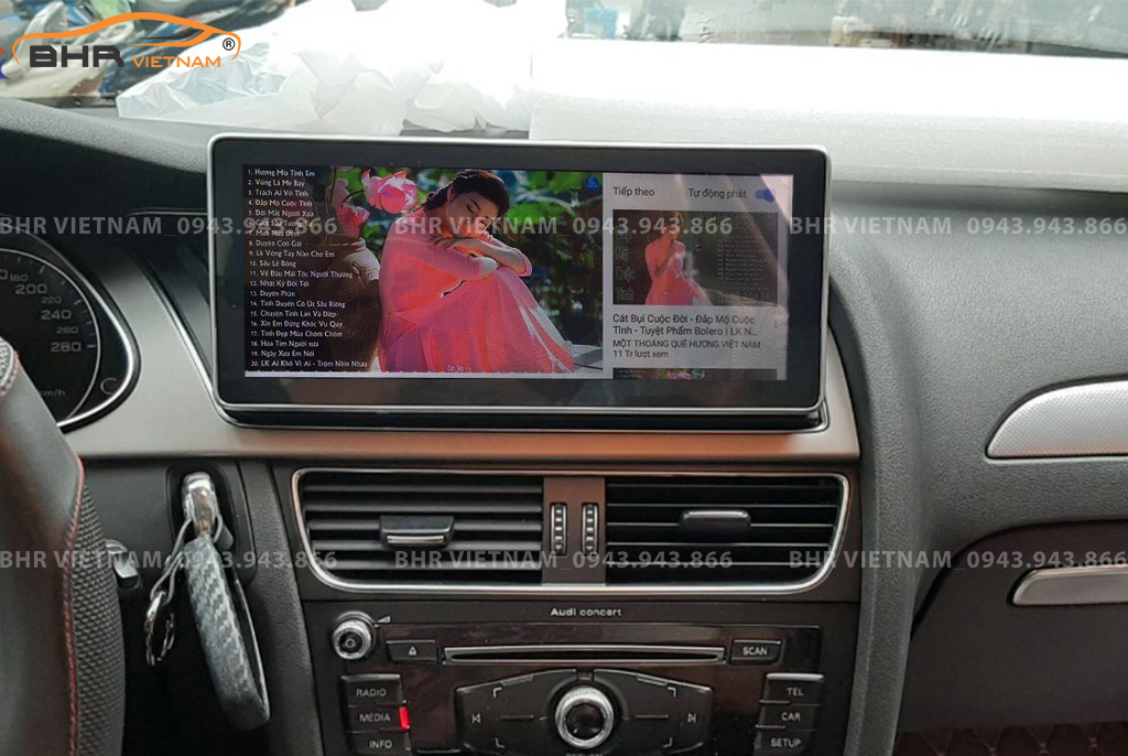 Màn hình DVD Android Audi A4 2017-nay giải trí đa phương tiện đầy đủ