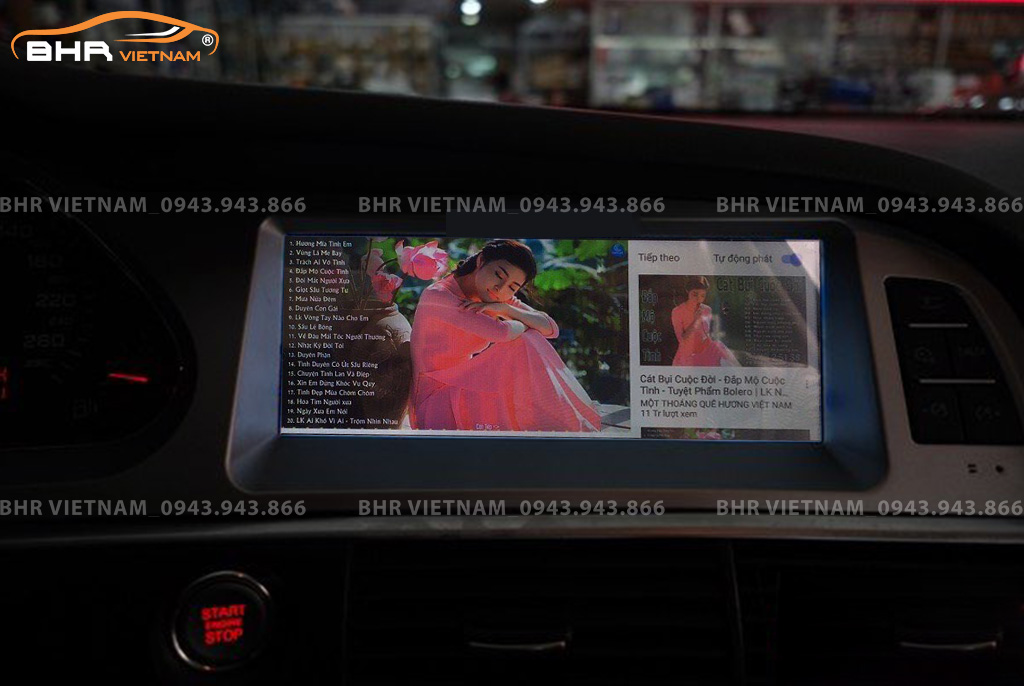 Giải trí Youtube, xem phim sống động trên màn hình DVD Android Audi A6 2004 -2010