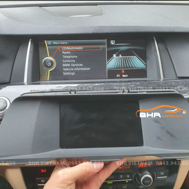 Hình ảnh trước và sau khi lắp Màn hình Android BMW 5GT Series F07 2009-2012