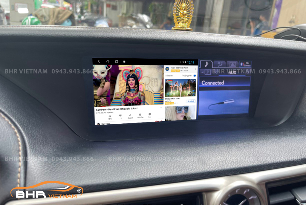 Giải trí Youtube, xem phim sống động trên màn hình DVD Android Flycar Lexus GS350 2012-2021