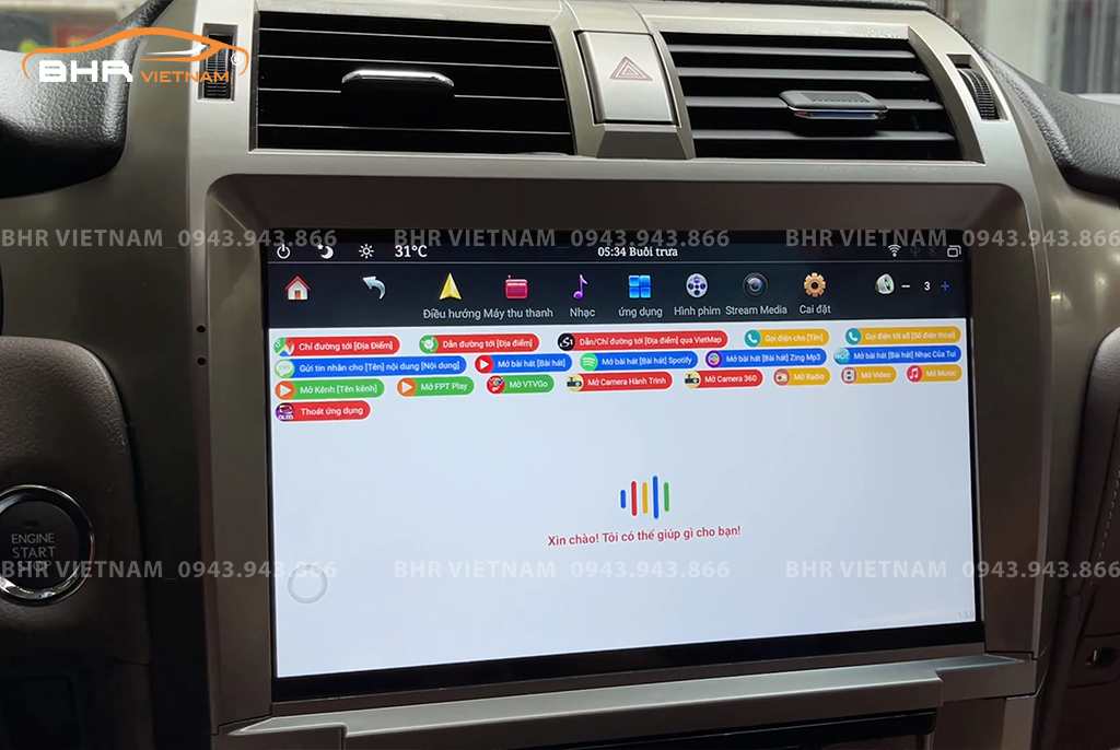 Điều khiển bằng giọng nói thông minh DVD Android Flycar Lexus GX460 2010 - nay