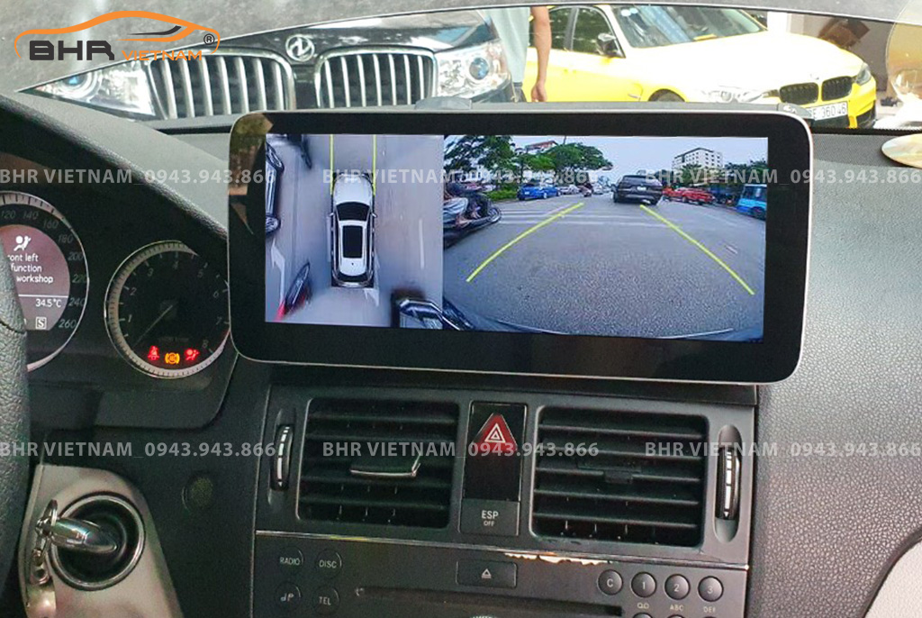 Màn hình DVD Android Flycar Mercedes C Class W204 (C200/ C250/ C300) 2007-2010 tích hợp camera 360