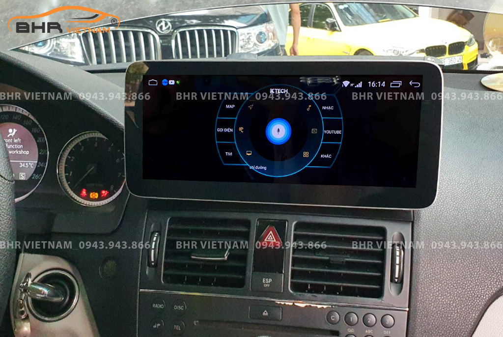 Điều khiển bằng giọng nói thông minh DVD Android Flycar Mercedes C Class W204 (C200/ C250/ C300) 2007-2010