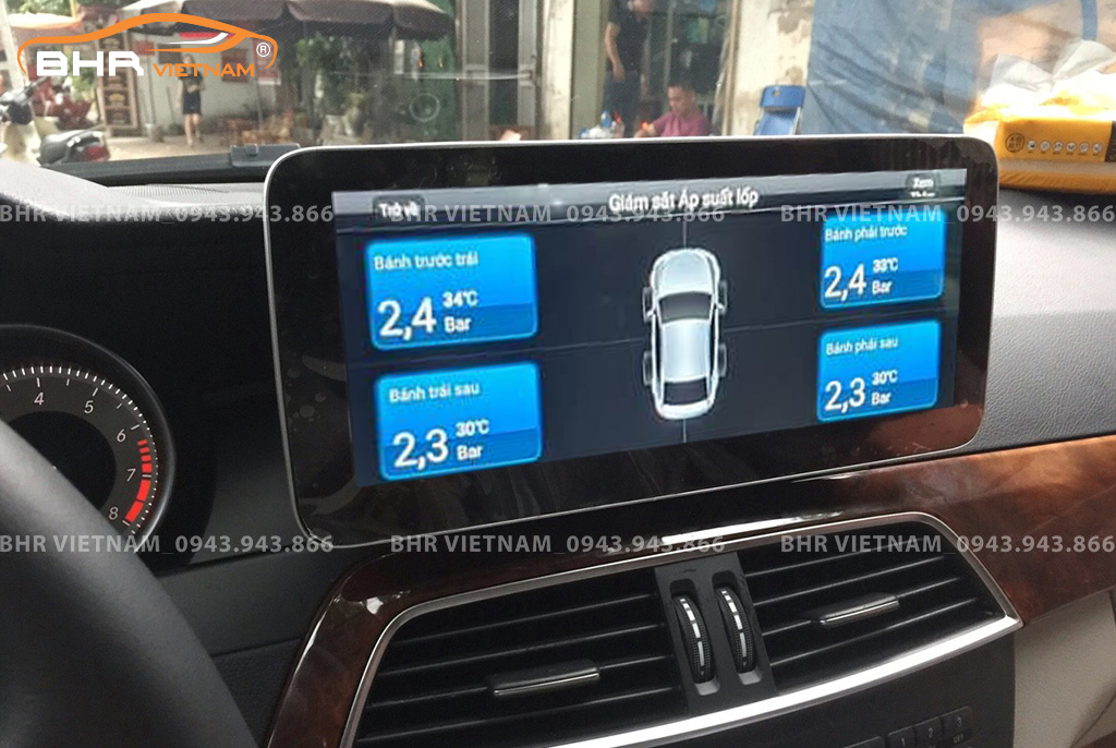 Màn hình DVD Android Flycar Mercedes C Class W204 (C200/ C250/ C300) 2011 - 2014 tích hợp cảm biến áp suất lốp