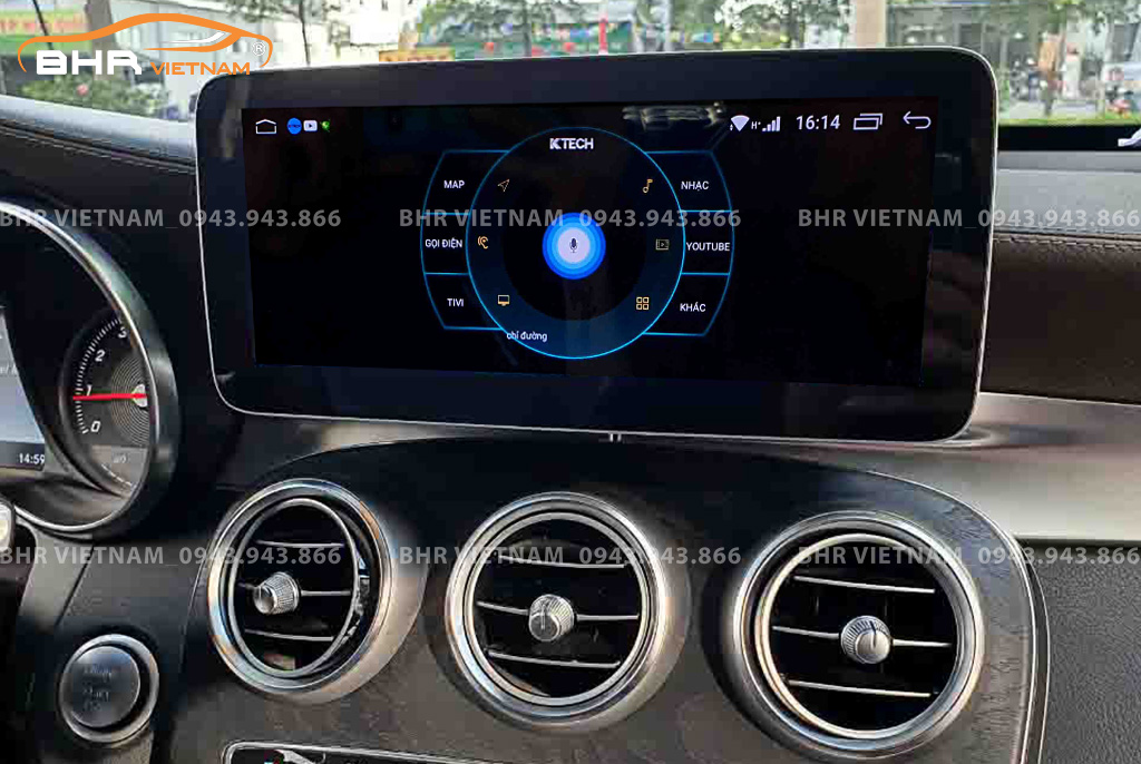 Điều khiển bằng giọng nói thông minh DVD Android Flycar Mercedes C Class W205 (C200/ C250/ C300) 2015 - nay