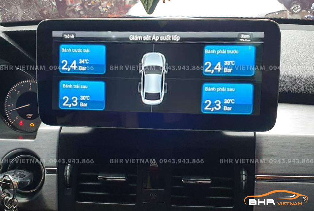 Màn hình DVD Android Flycar Mercedes GLS W166 2018 - 2019 tích hợp cảm biến áp suất lốp