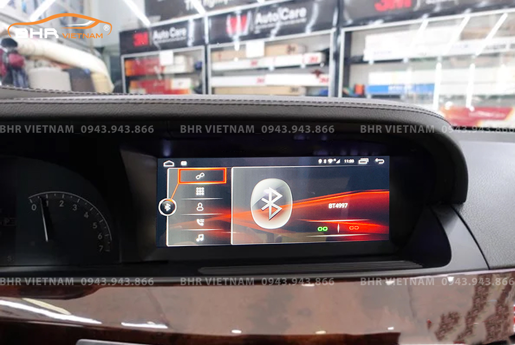 Kết nối điện thoại trên màn hình DVD Android Flycar Mercedes S Class W221 (S350, S500, S550) 2005 - 2013