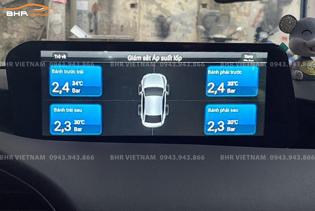 Hình ảnh quan sát cảm biến áp suất lốp Zestech liền camera 360 Mazda 3 2020 - nay