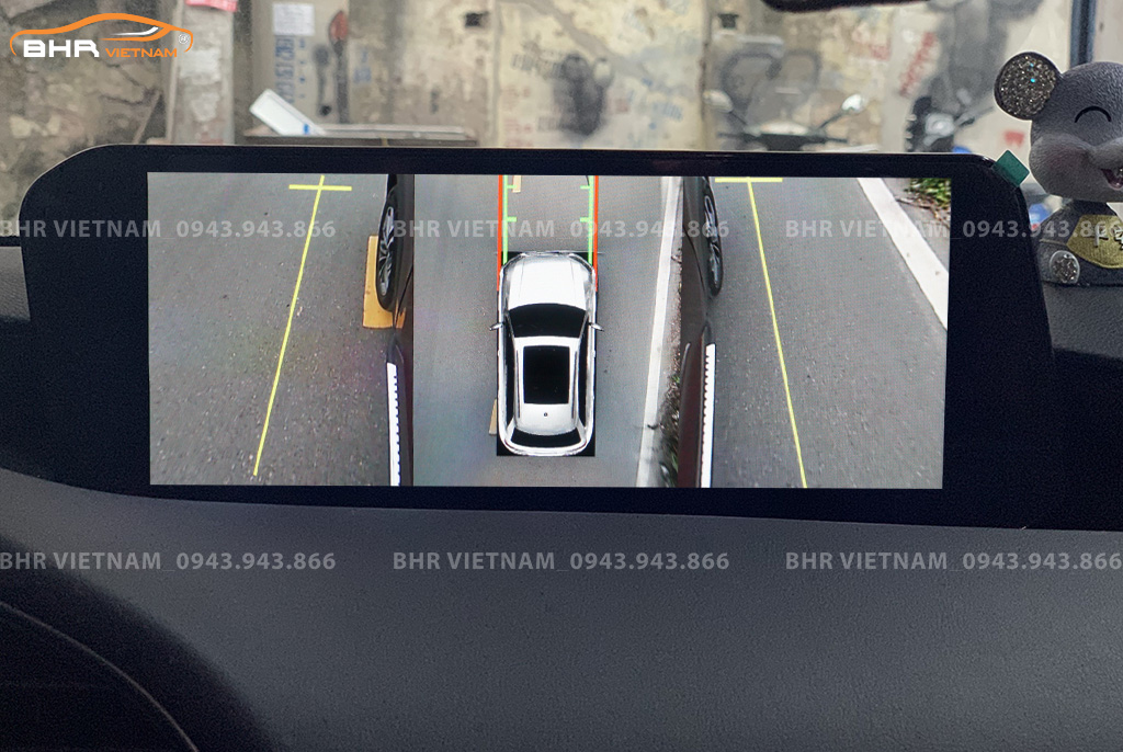 Hình ảnh quan sát 2 bên gương trên màn hình DVD Zestech liền camera 360 Mazda 3 2020 - nay