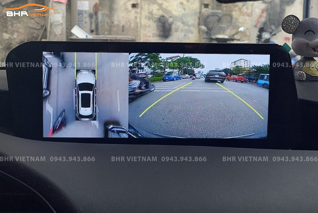 Hình ảnh quan sát camera trước màn hình DVD Zestech liền camera 360 Mazda 3 2020 - nay
