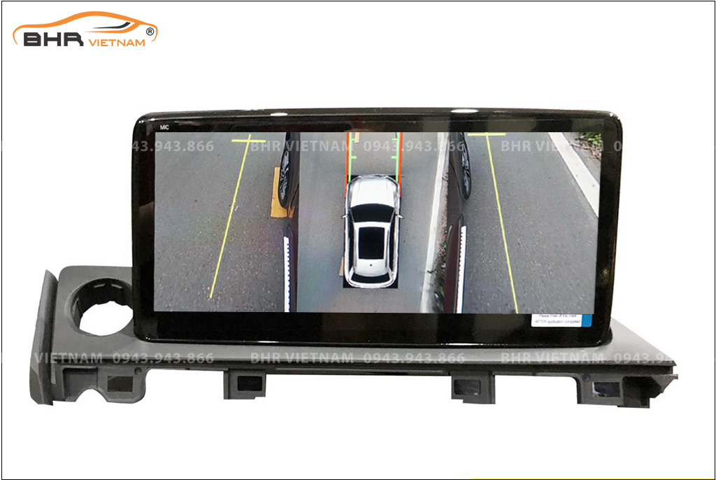 Hình ảnh quan sát 2 bên gương trên màn hình DVD Zestech liền camera 360 Mazda 6 2018 - nay