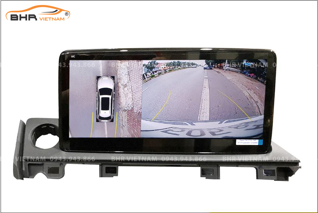 Hình ảnh quan sát từ camera sau màn hình Zestech liền camera 360 Mazda 6 2018 - nay