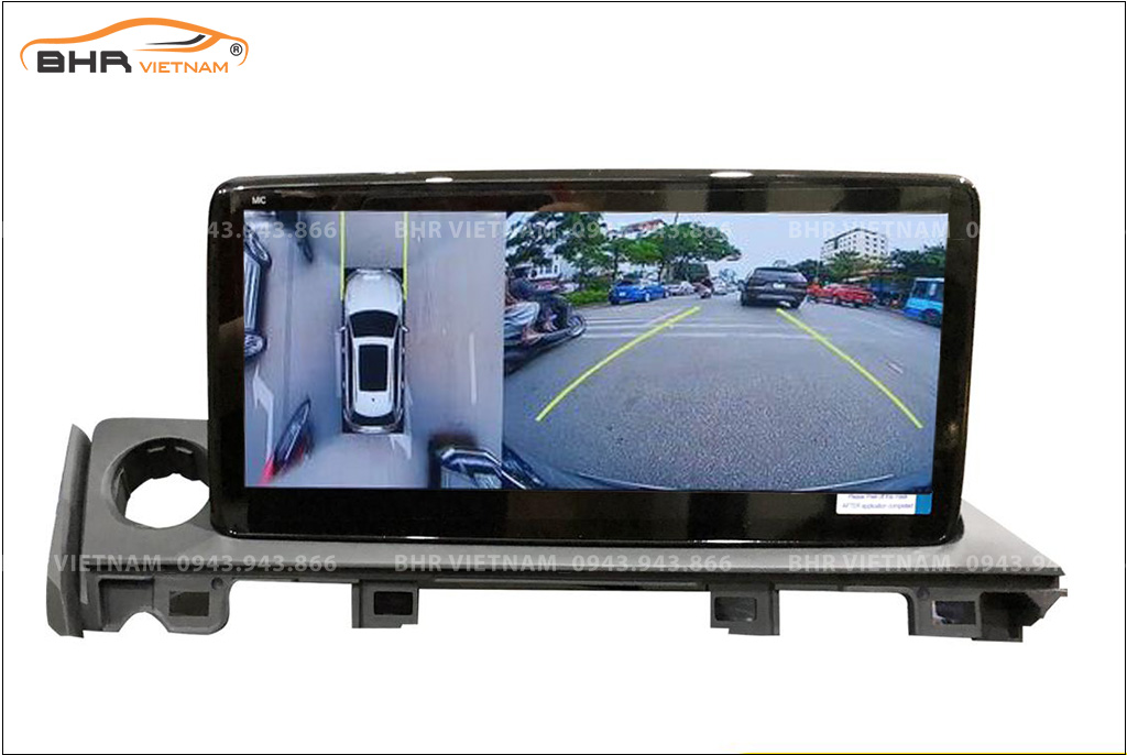 Hình ảnh quan sát camera trước màn hình DVD Zestech liền camera 360 Mazda 6 2018 - nay