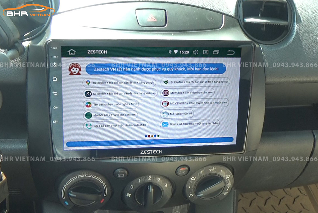 Điều khiển bằng giọng nói thông minh màn hình Zestech Z500 Mazda2 2007 - 2014