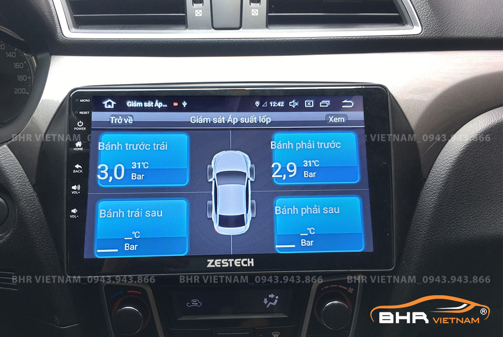  Màn hình DVD Zestech Z500 Suzuki Ciaz 2016 - nay tích hợp cảm biến áp suất lốp