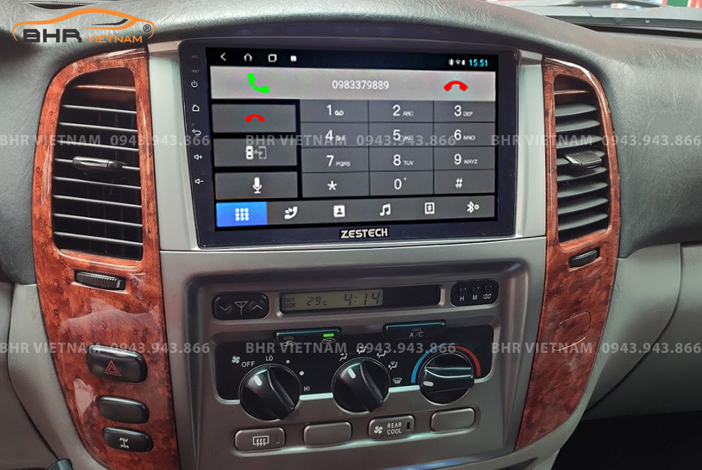 Kết nối điện thoại trên màn hình Zestech Z500 Toyota Land Cruiser 1998 - 2007