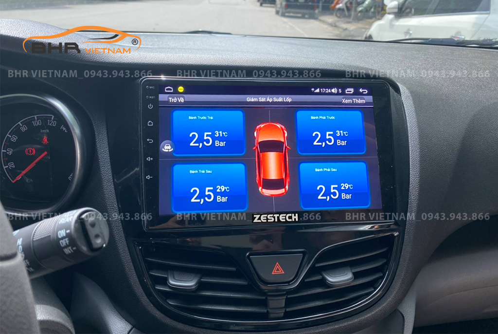  Màn hình DVD Zestech Z500 Vinfast Fadil 2019 - nay tích hợp cảm biến áp suất lốp