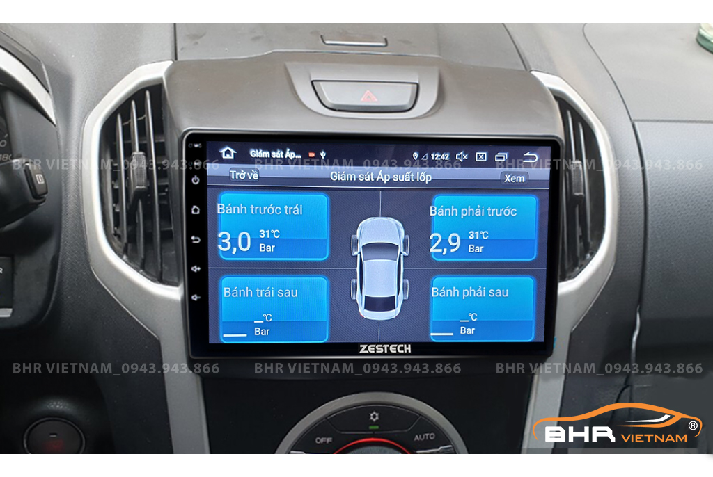  Màn hình DVD Zestech Z800 Pro Chevrolet Colorado 2011 - 2016 tích hợp cảm biến áp suất lốp