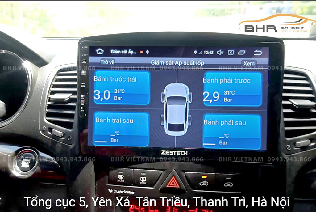  Màn hình DVD Zestech Z800 Pro Kia Sorento 2009 - 2013 tích hợp cảm biến áp suất lốp