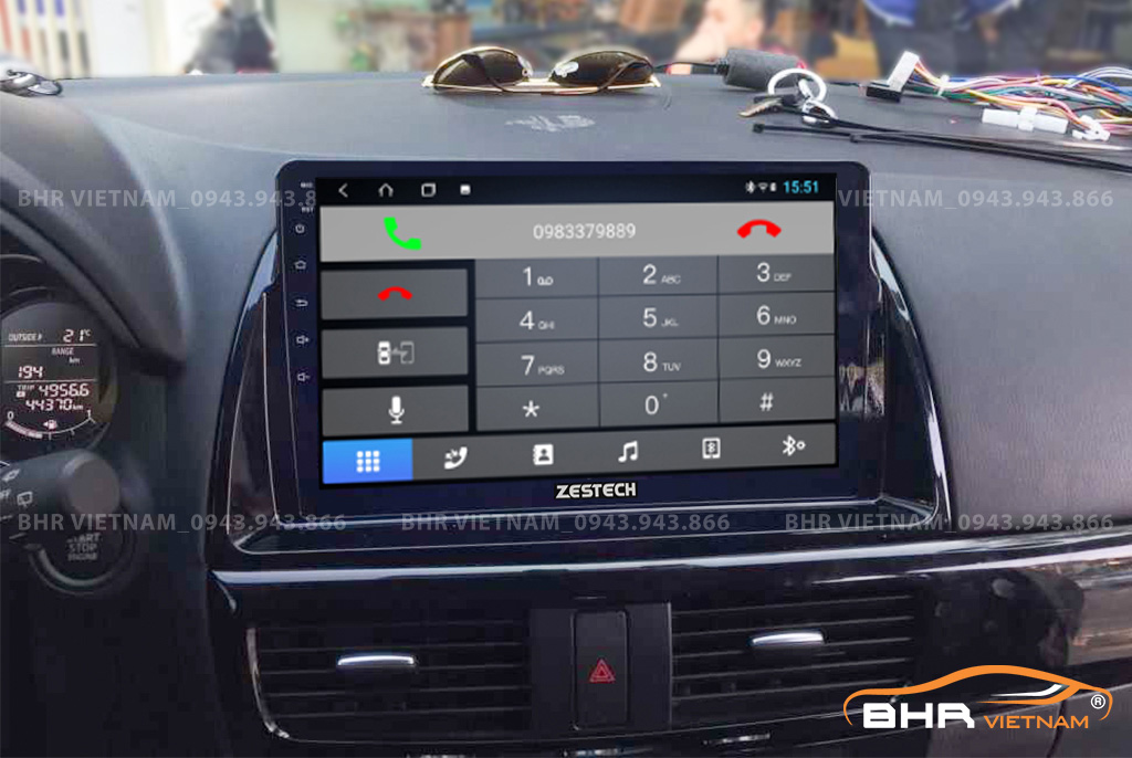 Kết nối điện thoại trên màn hình Zestech Z800 Pro Mazda CX5 2013 - 2016