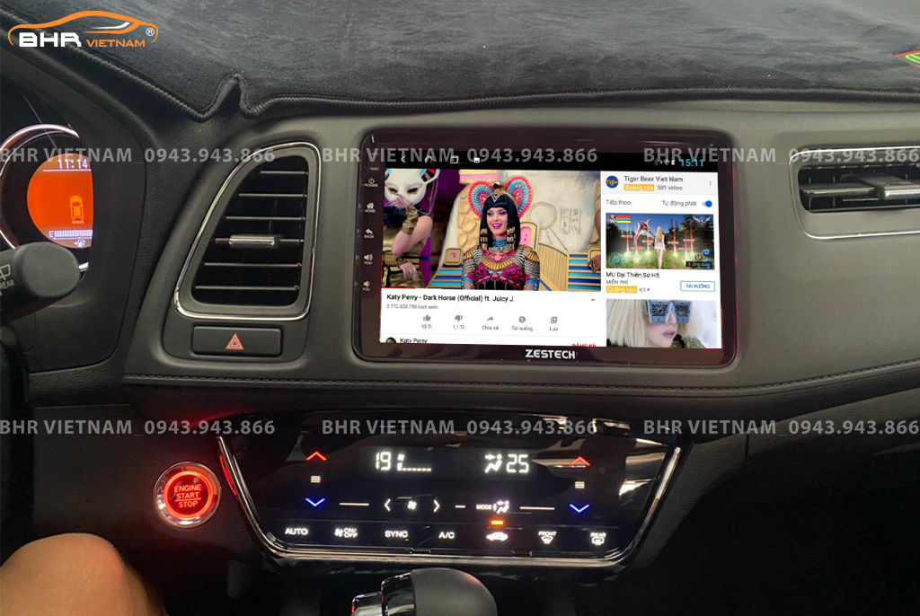Giải trí Youtube, xem phim sống động trên màn hình Zestech Z800+ Honda HRV 2018 - nay