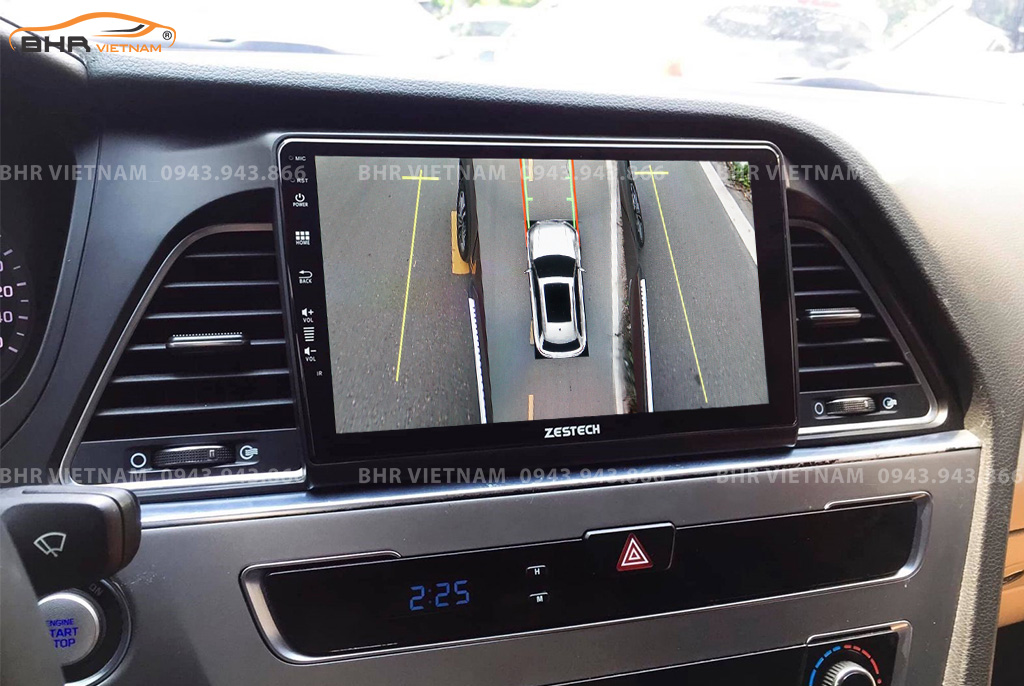 Hình ảnh quan sát 2 bên gương trên màn hình DVD Zestech Z800+ Hyundai Sonata 2015 - 2020