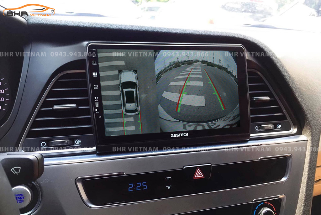 Hình ảnh quan sát từ camera sau Zestech Z800+ Hyundai Sonata 2015 - 2020