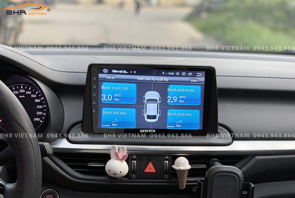 Hình ảnh quan sát cảm biến áp suất lốp Zestech Z800+ Kia Cerato 2019 - nay