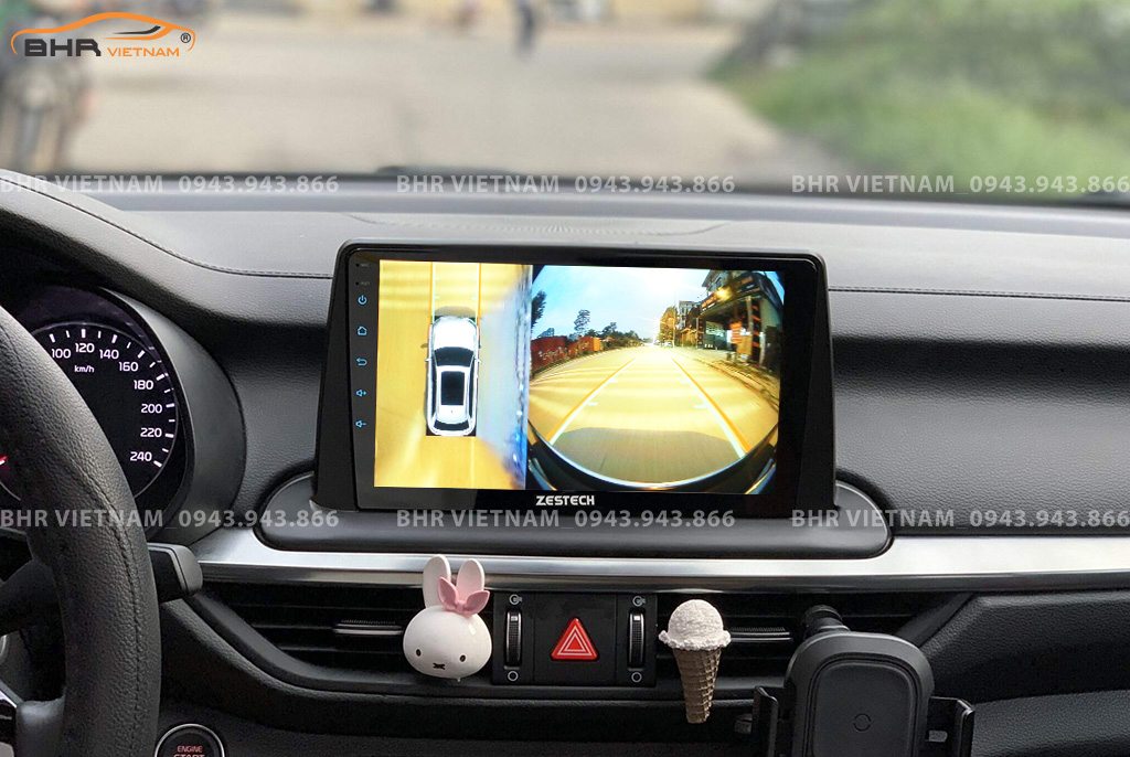Hình ảnh quan sát camera trước màn hình DVD Zestech Z800+ Kia Cerato 2019 - nay