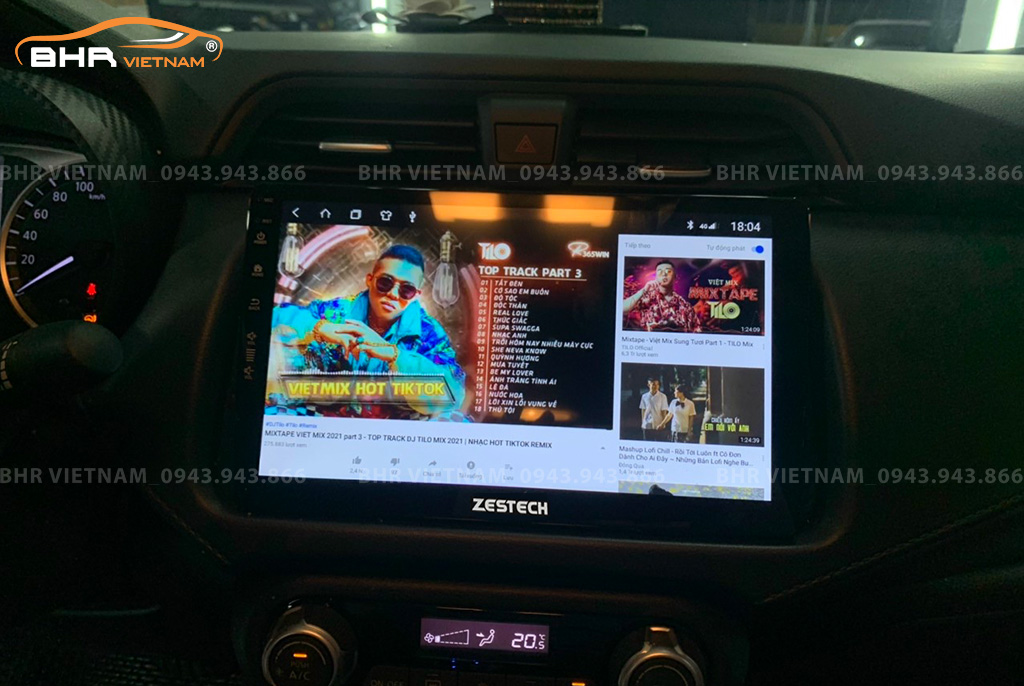 Giải trí Youtube, xem phim sống động trên màn hình Zestech Z800+ Nissan Almera 2021