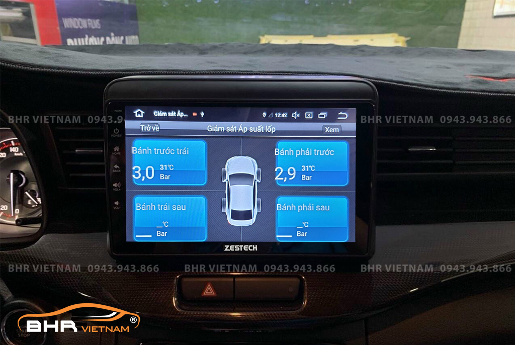 Hình ảnh quan sát cảm biến áp suất lốp Zestech Z800+ Suzuki Ertiga 2020 - nay